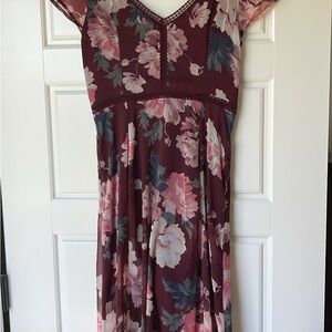 Abercrombie Floral Midi Dress – Size Small 🌸